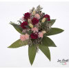 Lilies, carnations, Ecuador rose explorer, olive branches and gypsophila