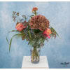 French hydrangea, roses, celosia, rose hip and fontaine (grass)