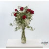Red roses, gypsophila and olive branches