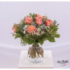 Silk flowers, gypsophila and roses