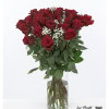 30 red roses, beautifully arranged and combined with delicate gypsophila, form this impressive bouquet - a perfect gesture to celebrate a special birthday in style.