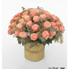 Large bouquet with roses, eucalyptus and gypsophila