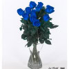 Bouquet with 11 blue roses - fascinating color accents thanks to special ink dyeing technique