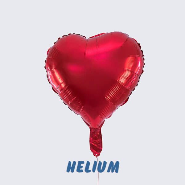Helium heart balloon