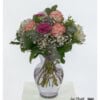 Bouquet with carnations, roses, gypsophila, alstroemeria and eucalyptus - hand-tied and freshly delivered in Gütersloh & Rheda-Wiedenbrück