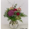 Expressive bouquet of flowers with roses, hydrangeas and anthuriums