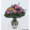 Colorful bouquet with roses and hydrangeas